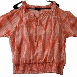 IZ Byer Open Shoulder Blouse Sz L